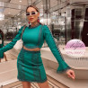 Елегантен комплект от пола и блуза с бродерии