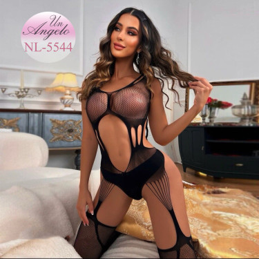 black mesh body thong