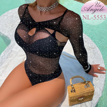 Блестящо мрежесто babydoll...