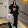 Стилна OVERSIZE дълга пола с блестящ ефект и пайети