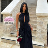 Sexy дълга рокля с голо рамо и отворено деколте