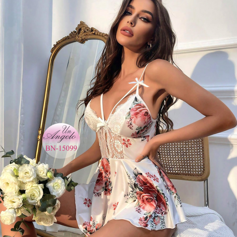 Бял Къс Гащеризон с Дантела | Un-Angelo